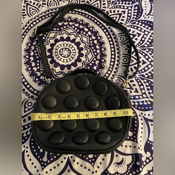 Unique black purse with 3d polka dots - Picture 5 of 7